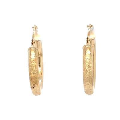 ESTATE Fancy Hoop Earrings in Yellow Gold