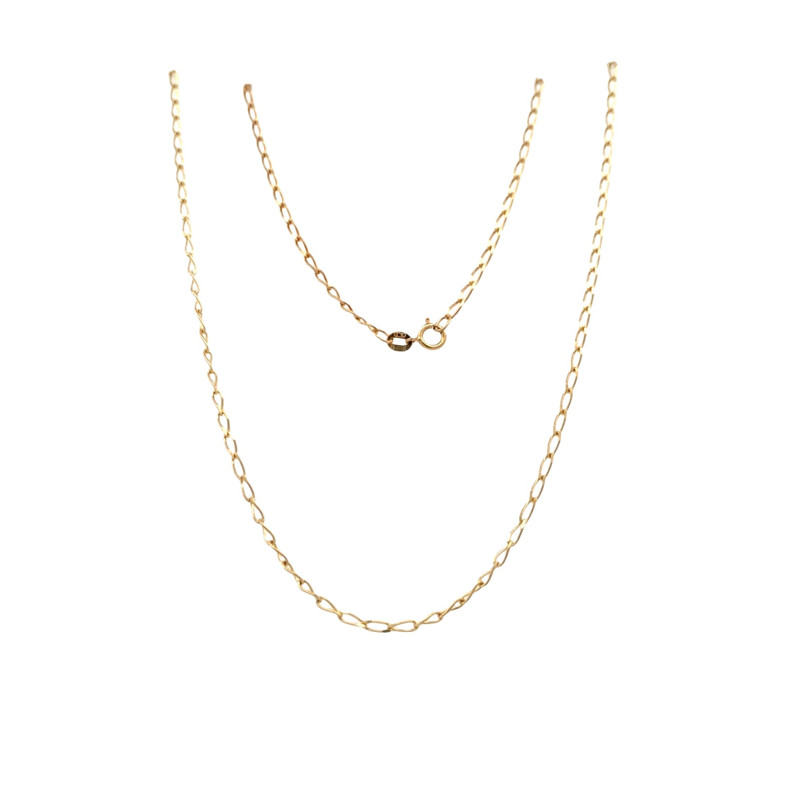 ESTATE 24" Paperclip Fancy Link Necklace in 14K Yellow Gold