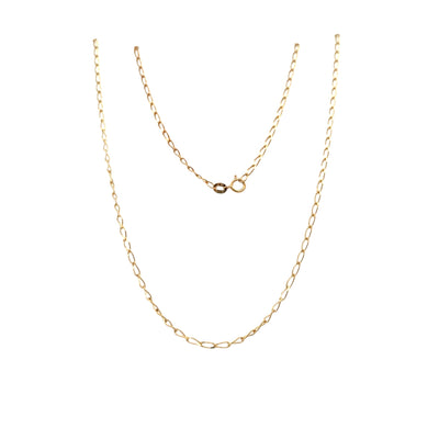 ESTATE 24" Paperclip Fancy Link Necklace in 14K Yellow Gold