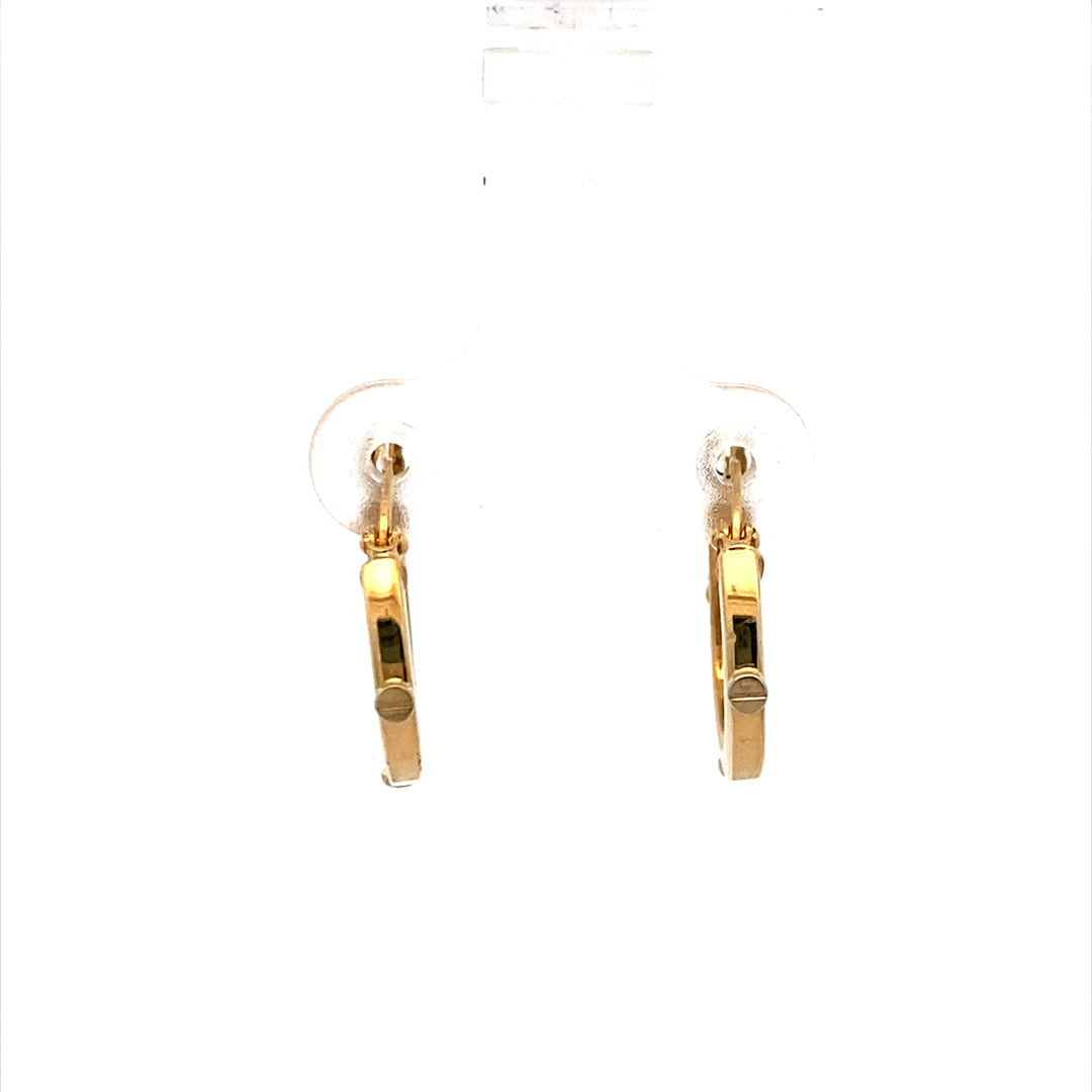 Estate 14 Karat Yellow Gold Hoop Earrings