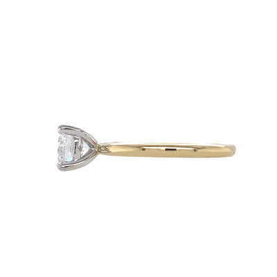 Diamond Solitaire in Two-Tone Gold by Gabriel & Co.