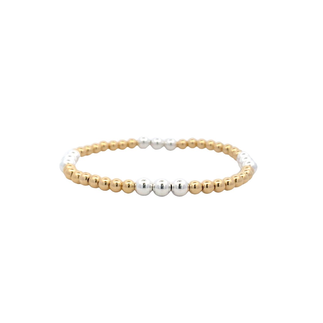Expandable Bracelet in Two-Tone Sterling Silver and Yellow Gold Plating