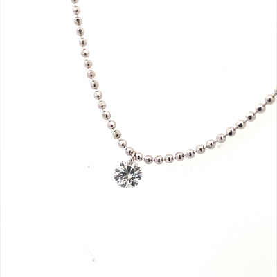 14 Karat Station Pierced 5 Diamond Necklaces P8646W