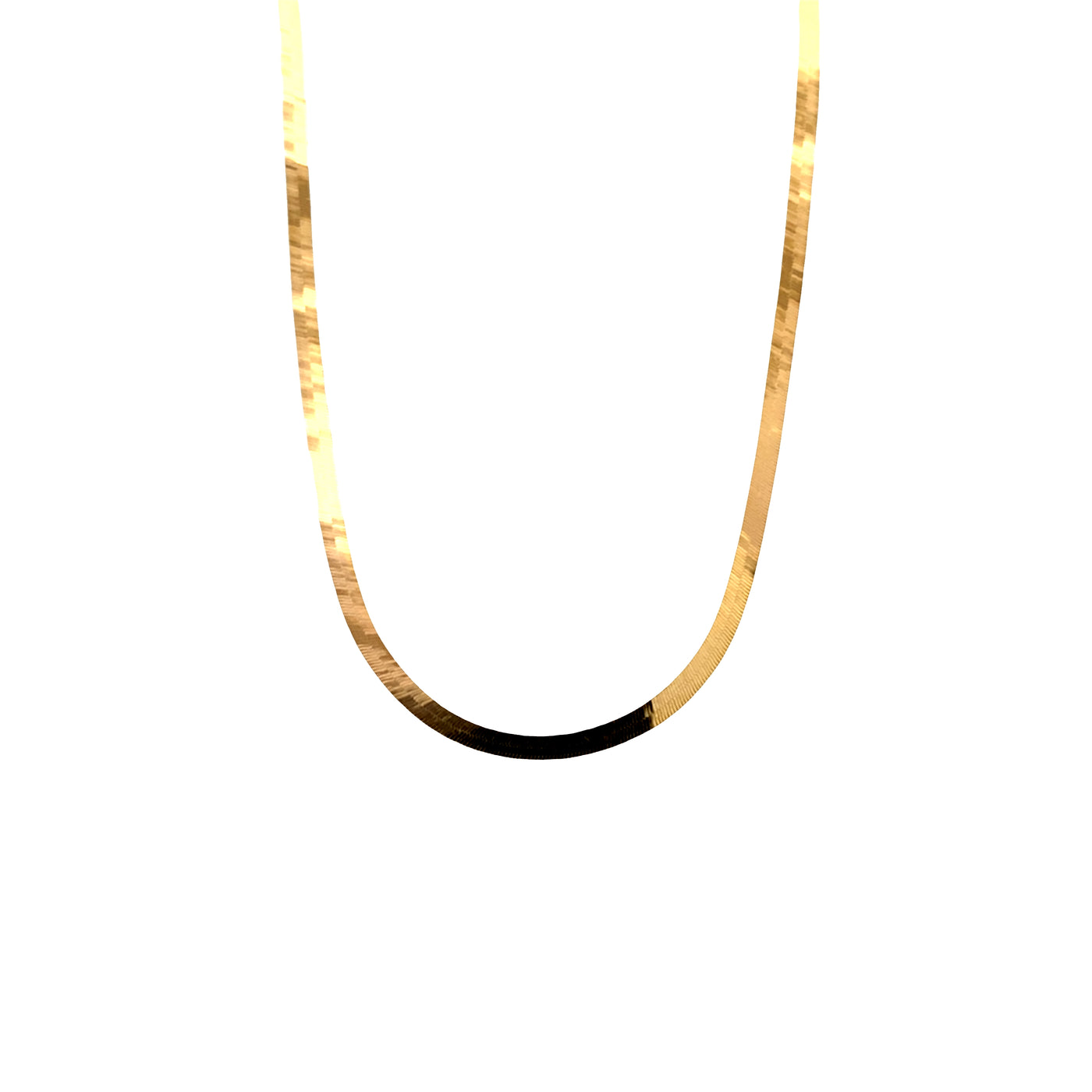 ESTATE 24" Herringbone Necklace in Yellow Gold