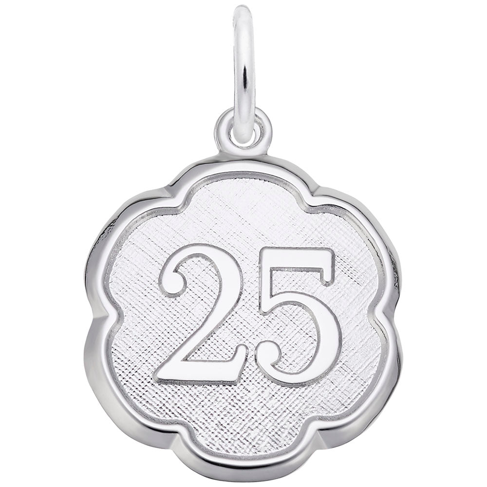 Twenty Five Disc Charm in Silver