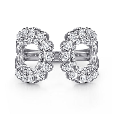 14K White Gold .72CTW Diamond Wide Band, Size 6 by Gabriel & Co. Lusso