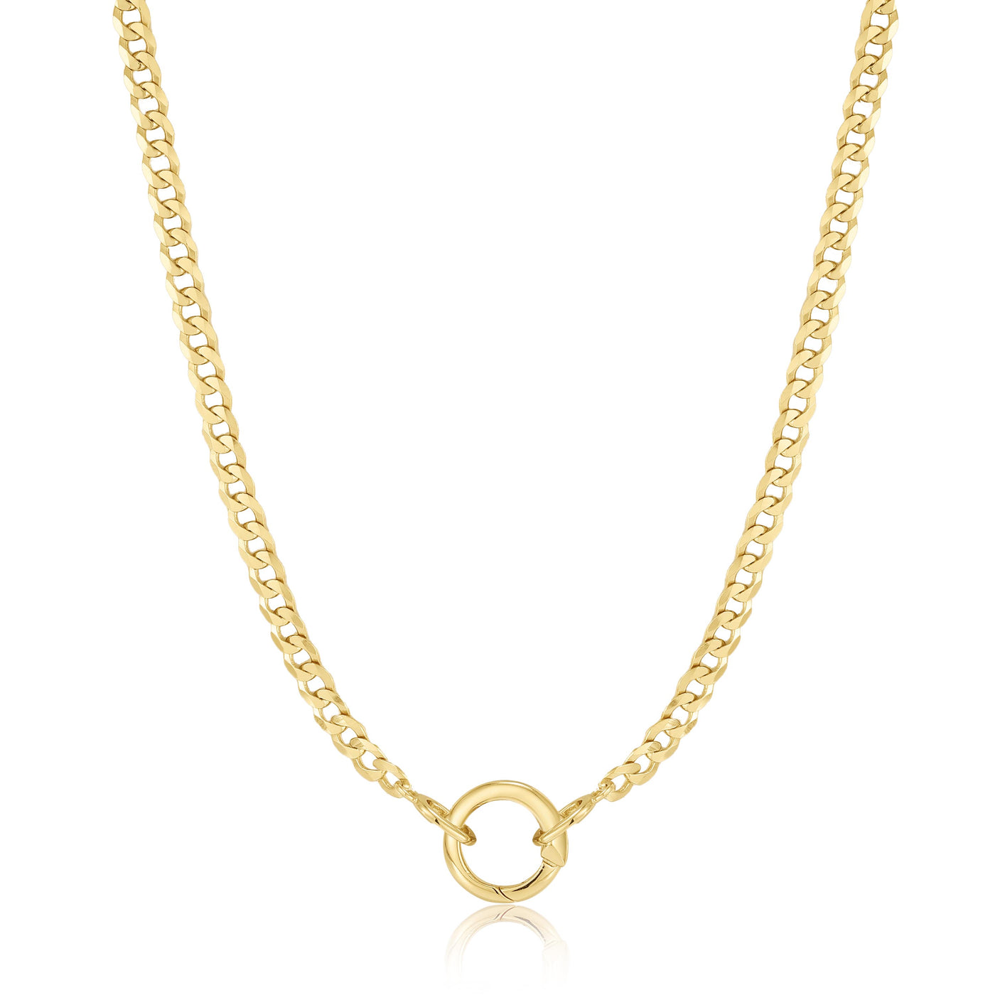 Curb Chain Charm Connector in Yellow Gold by Ania Haie