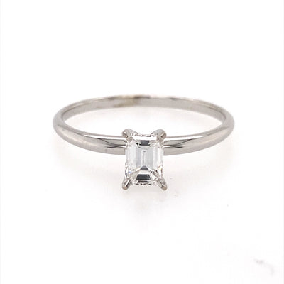 Beeghly & Co. 14 Karat Solitaire Emerald Cut Diamond Engagement Ring  BCR-AS-.46EM