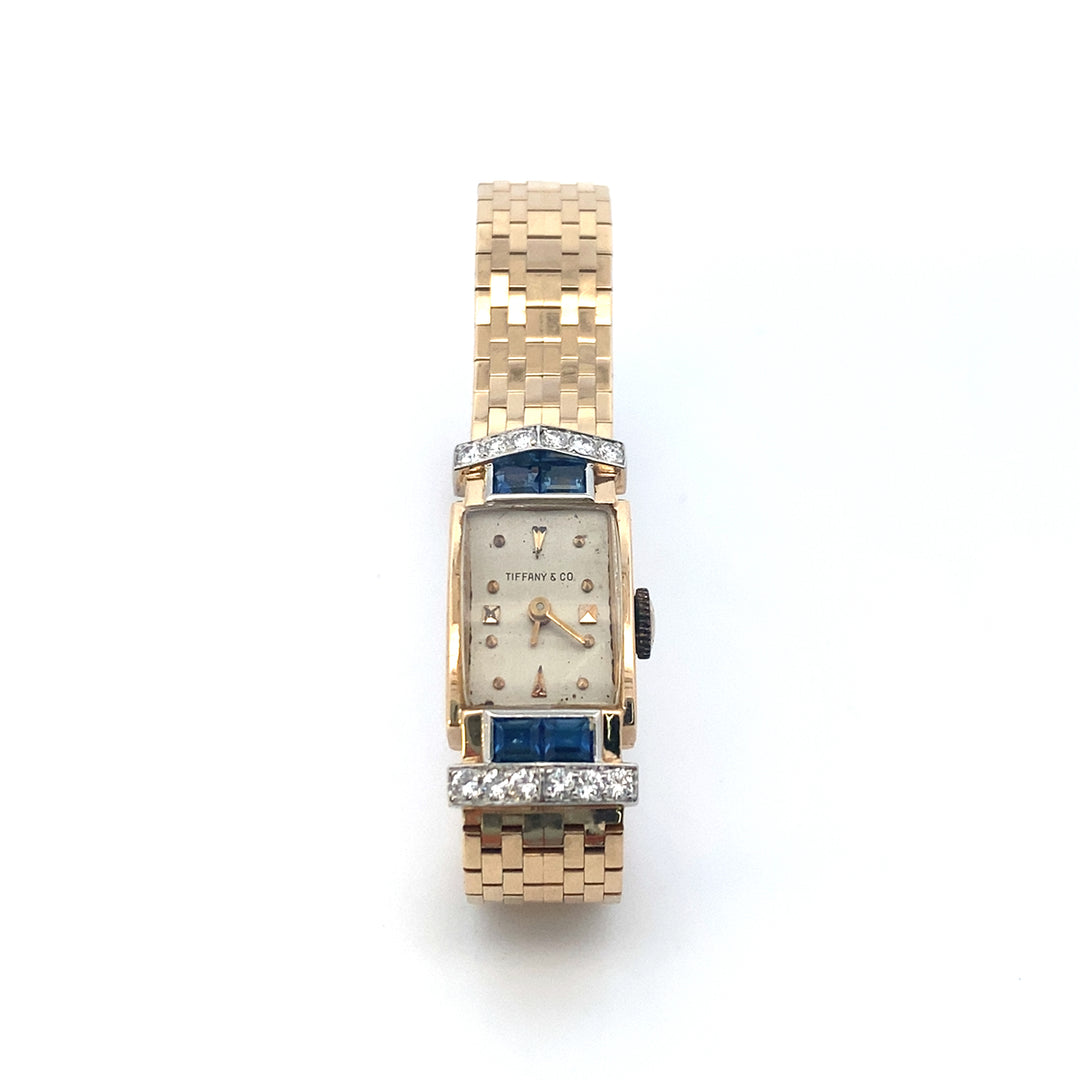 Estate Tiffany & Co. Diamond & Sapphire 17-Jewel Watch – Beeghly & Co.