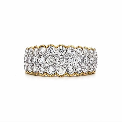 Simon G Jewelry 18 Karat Two-Tone Classic Style Round Diamond Fashion Ring - Lady's LR3213