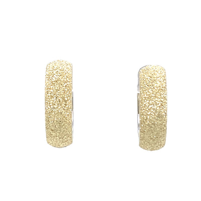 Reversable Huggie Hoops in Two-Tone Gold