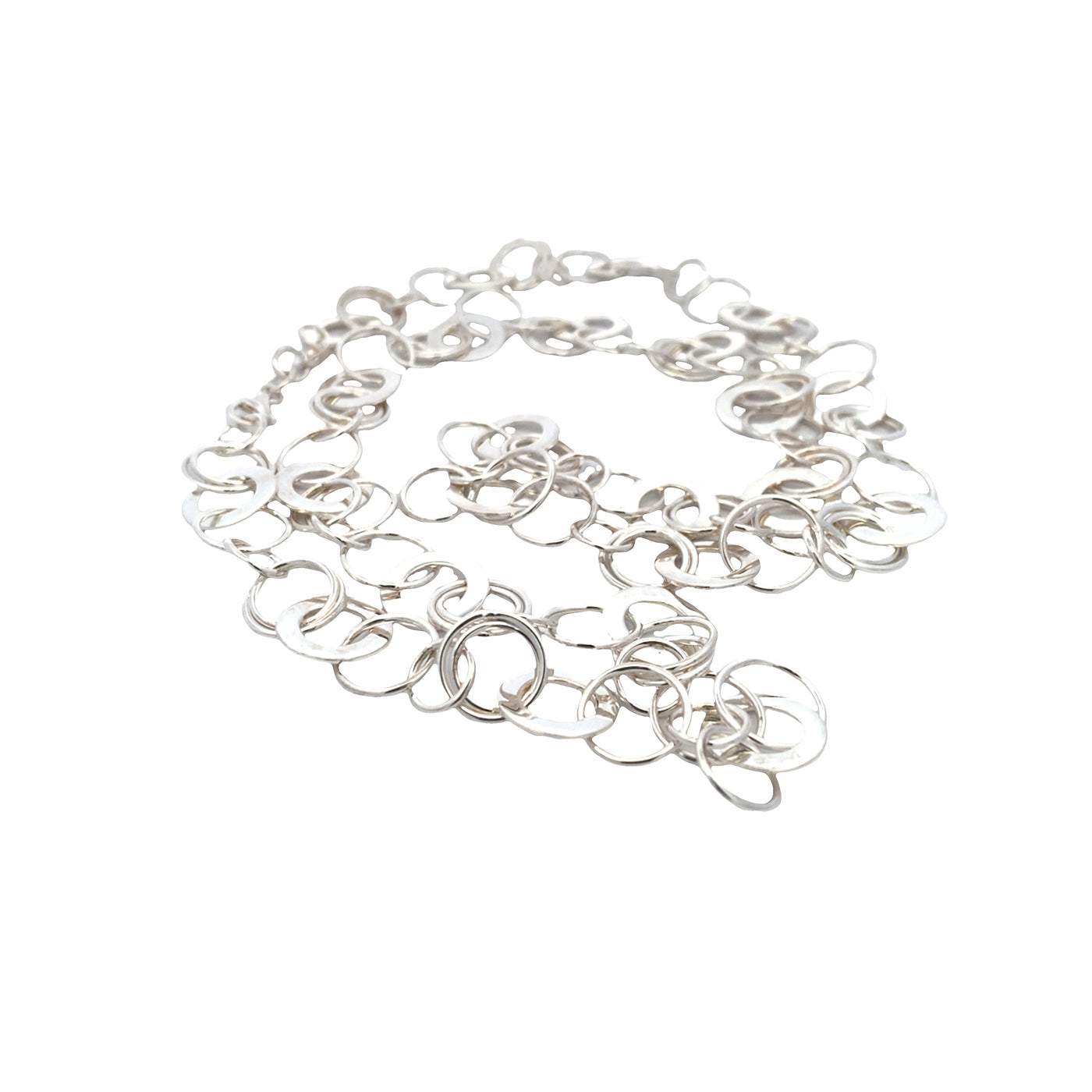 ESTATE 30" Fancy Link Necklace in Silver