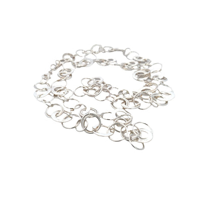 ESTATE 30" Fancy Link Necklace in Silver