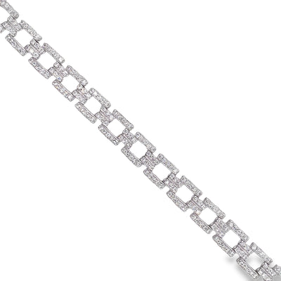 ESTATE Diamond Link Bracelet in White Gold