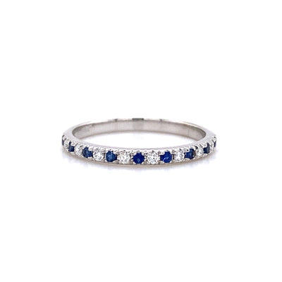 Beeghly & Co. 14 Karat 1/4 Carat Sapphire and Diamond Band BCR-65-W SAPP DIA