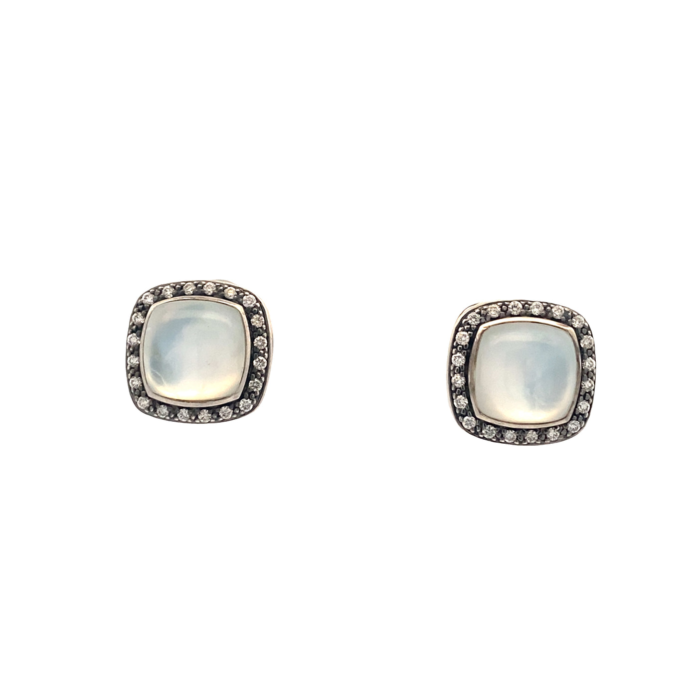 ESTATE David Yurman MOP Earrings in Silver