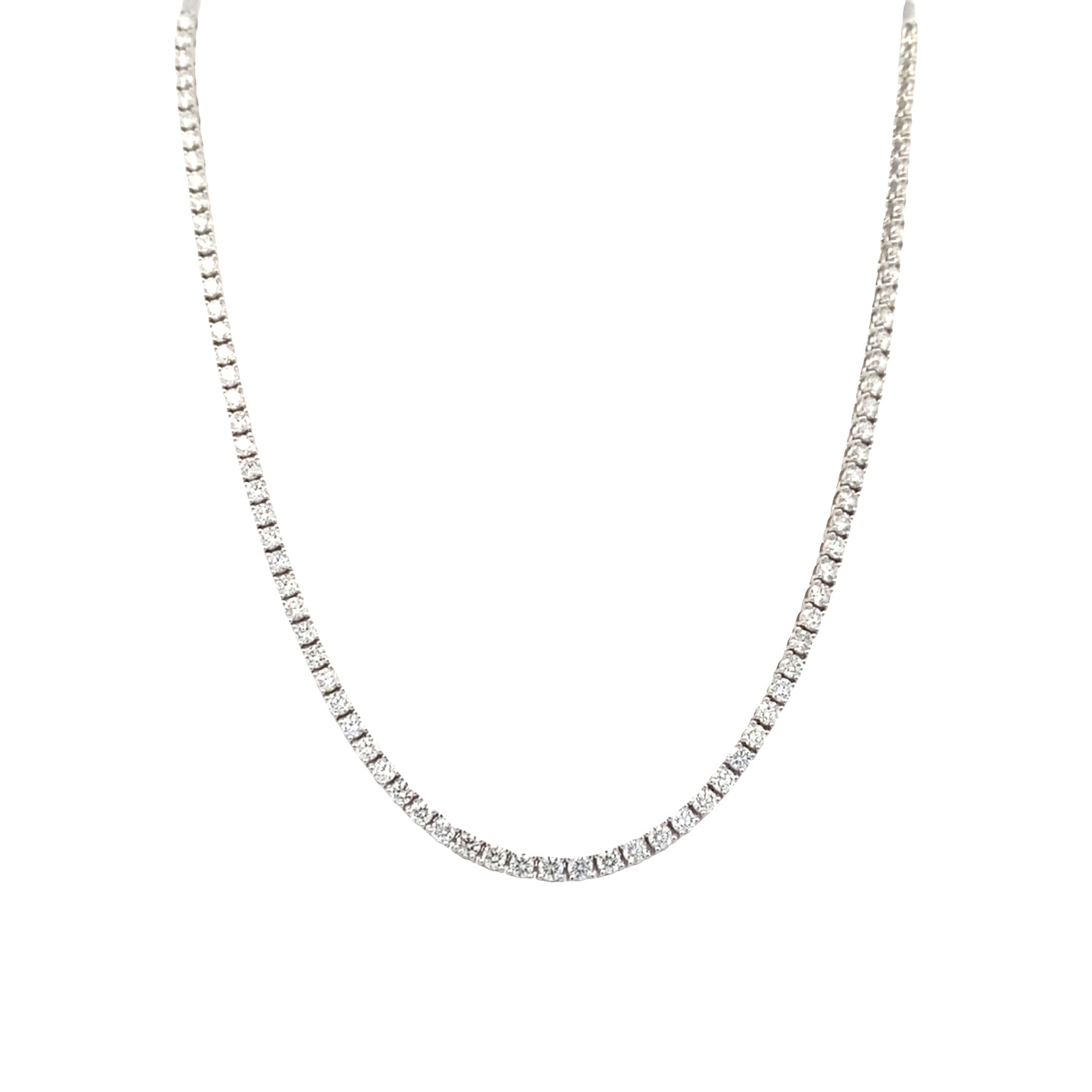 4ctw Tennis Necklace in White Gold by SImon G