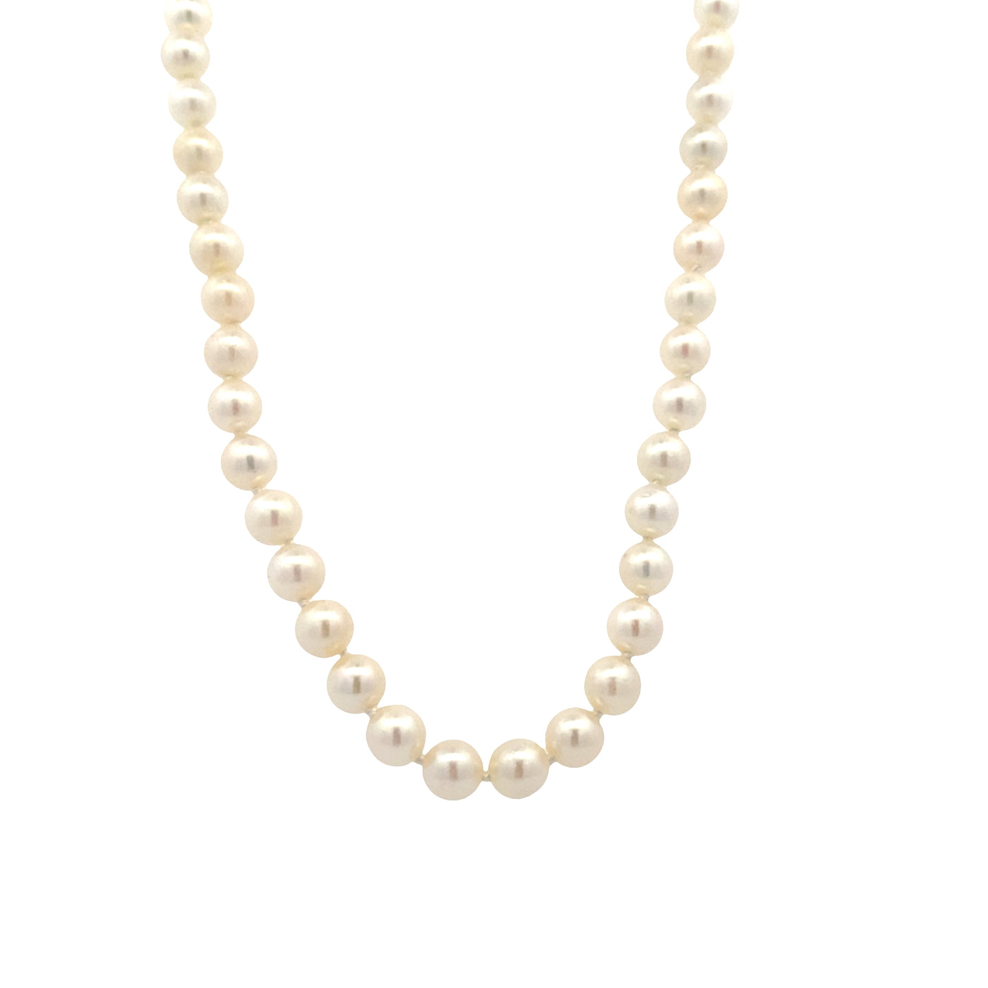 ESTATE Cultured Pearl Necklace in White Gold