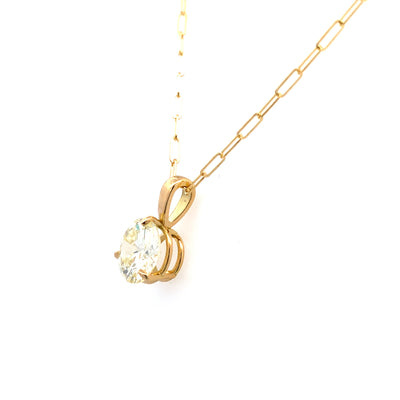 Diamond Solitaire Pendant in Yellow Gold by B&C