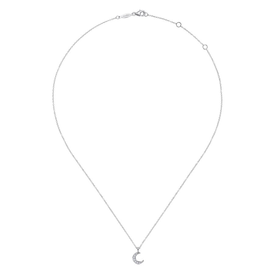 Gabriel & Co 14K Pava Moon Pendant nk6422w45jj