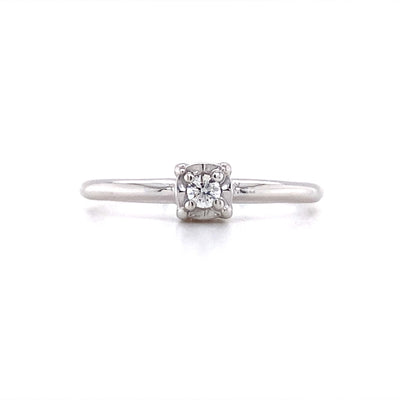 Diamond Illusion Promise Ring in White Gold by B&C