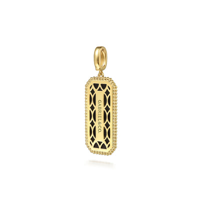 Diamod Bujukan Medallion in Yellow Gold by Gabriel & Co.