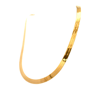 ESTATE 20" Herringbone Necklace in Yellow Gold