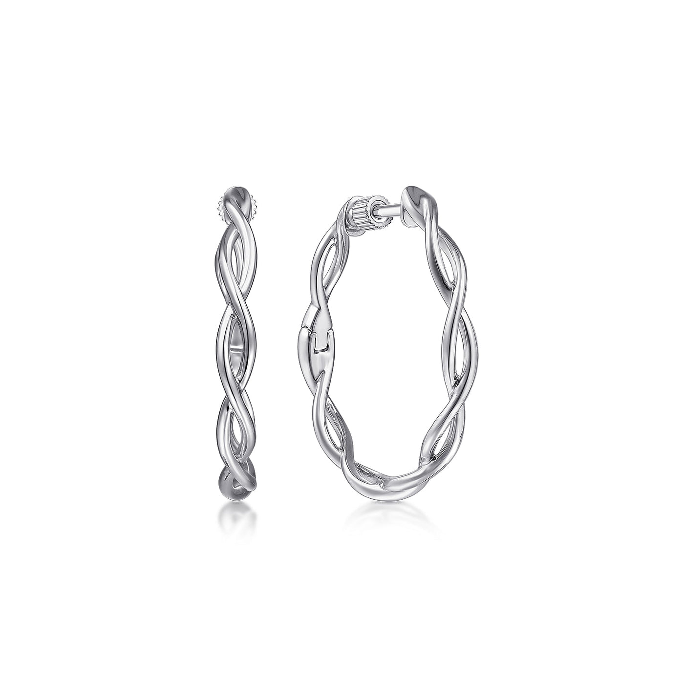 Twisted Hoops in Silver by Gabriel & Co.