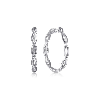 Twisted Hoops in Silver by Gabriel & Co.