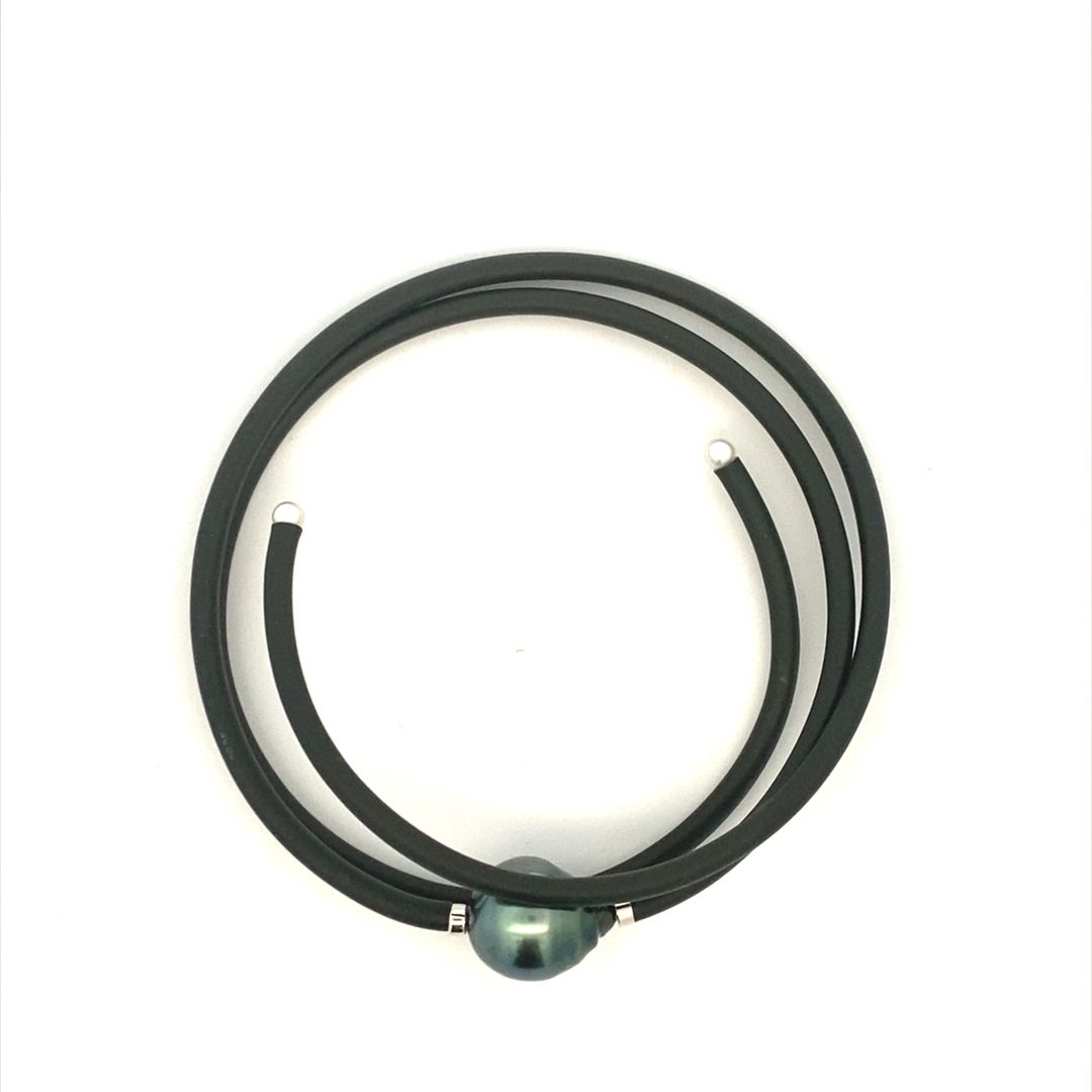 Tahitian Pearl and Rubber Bracelet SCT13BT