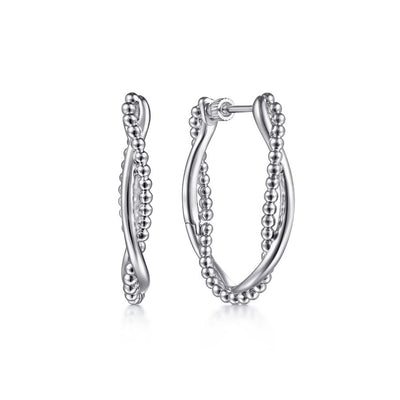 Gabriel & Co. Silver Twist Hoop Earrings EG14167SVJJJ