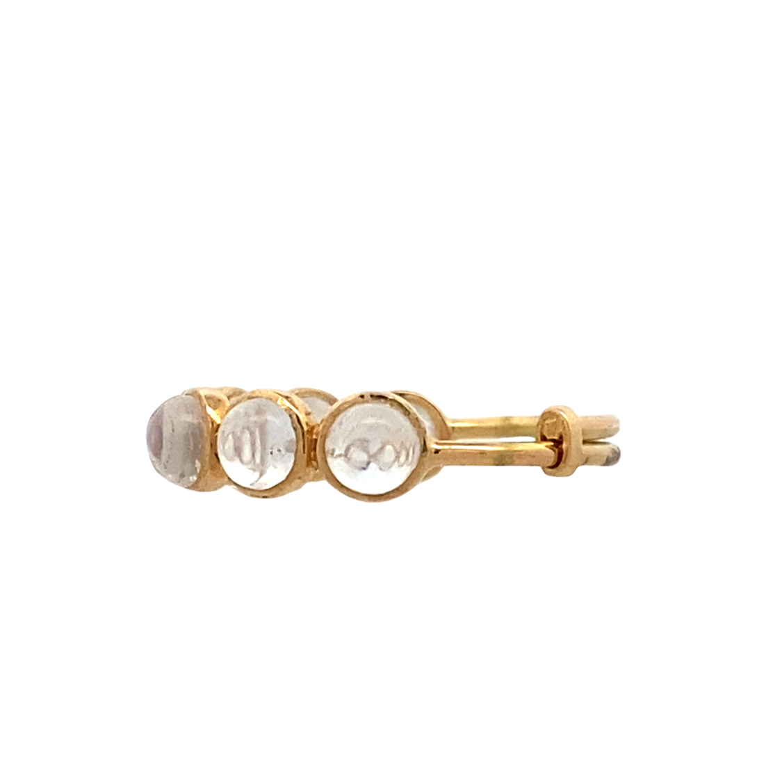 Moonstone Adjustable Ring in Yellow Gold