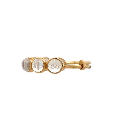 Moonstone Adjustable Ring in Yellow Gold