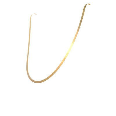 ESTATE 24" Herringbone Necklace in Yellow Gold