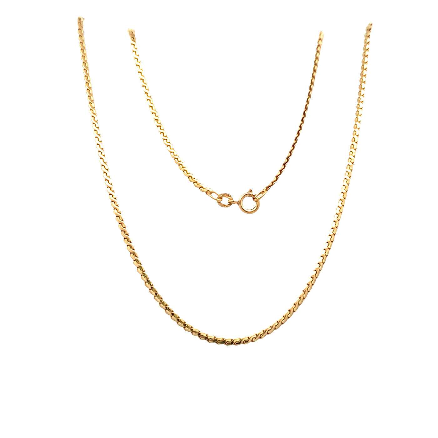 ESTATE 20" Double Serpentine Chain in Yellow Gold