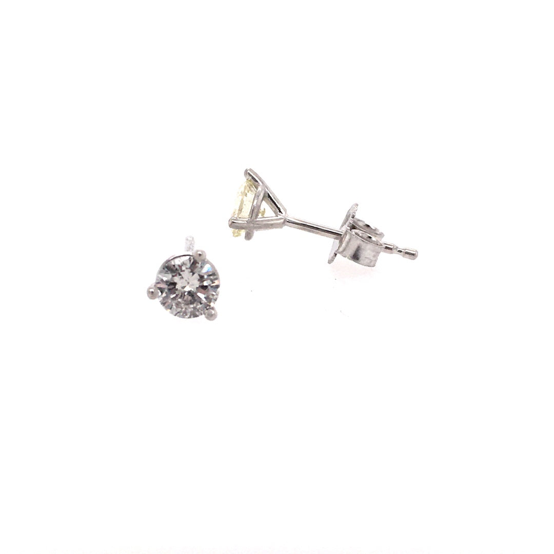 1/3ctw Diamond Martini Studs in White Gold