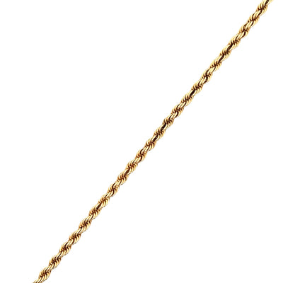 ESTATE 8" Rope Bracelet in 14K Yellow Gold