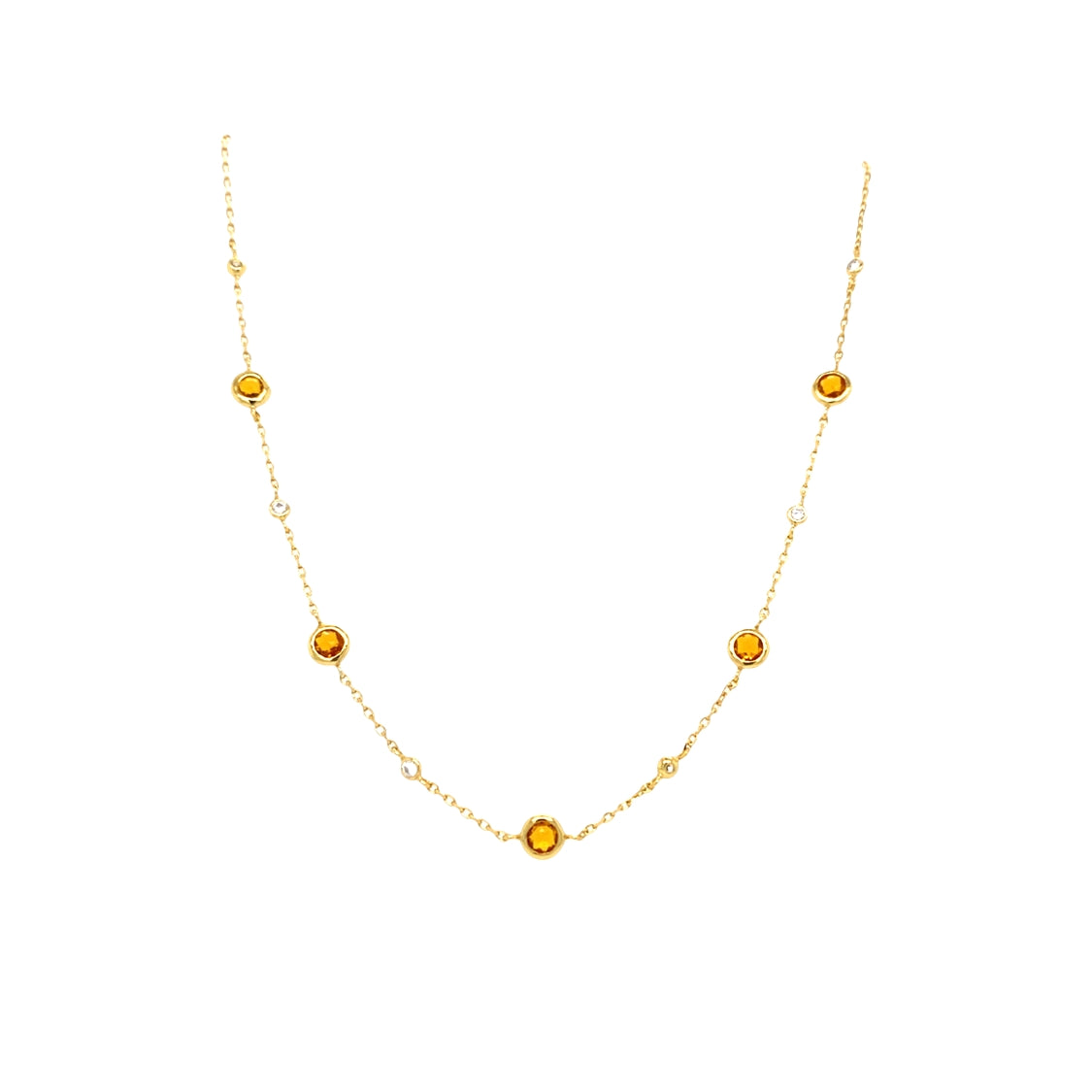 Nano Gem Station Necklace in Sterling Silver with Gold Plating by Ania Haie
