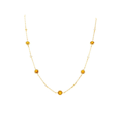 Nano Gem Station Necklace in Sterling Silver with Gold Plating by Ania Haie