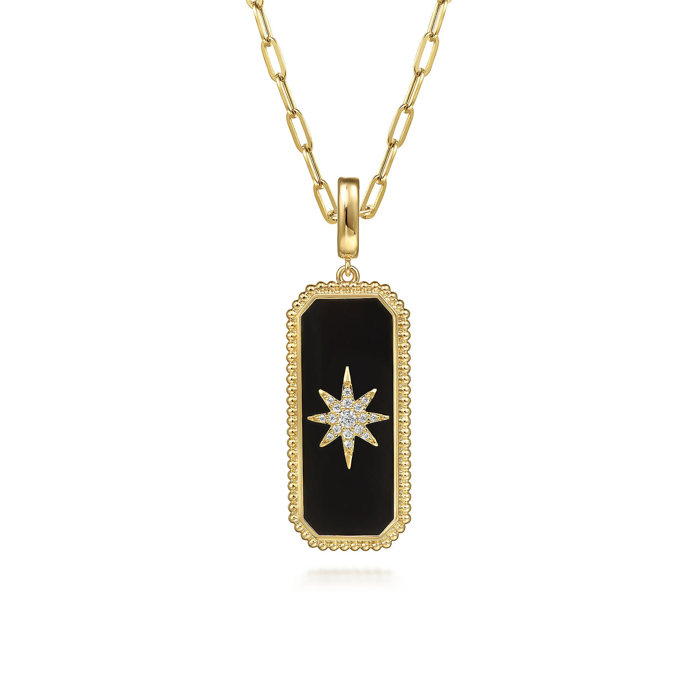 Diamod Bujukan Medallion in Yellow Gold by Gabriel & Co.