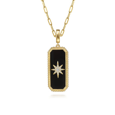 Diamod Bujukan Medallion in Yellow Gold by Gabriel & Co.
