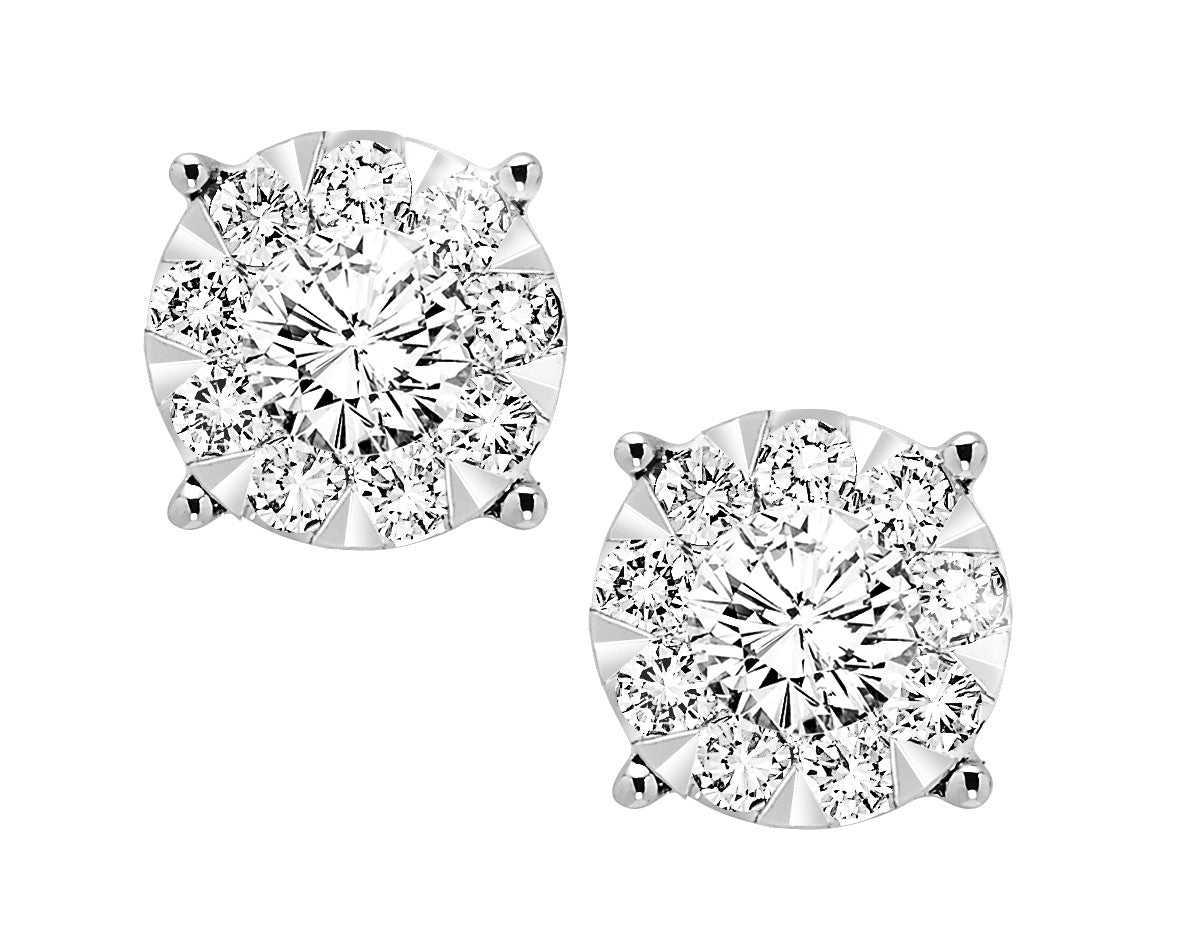 1/2 CTW Diamond Studs "Big Bang Collectin" in White Gold