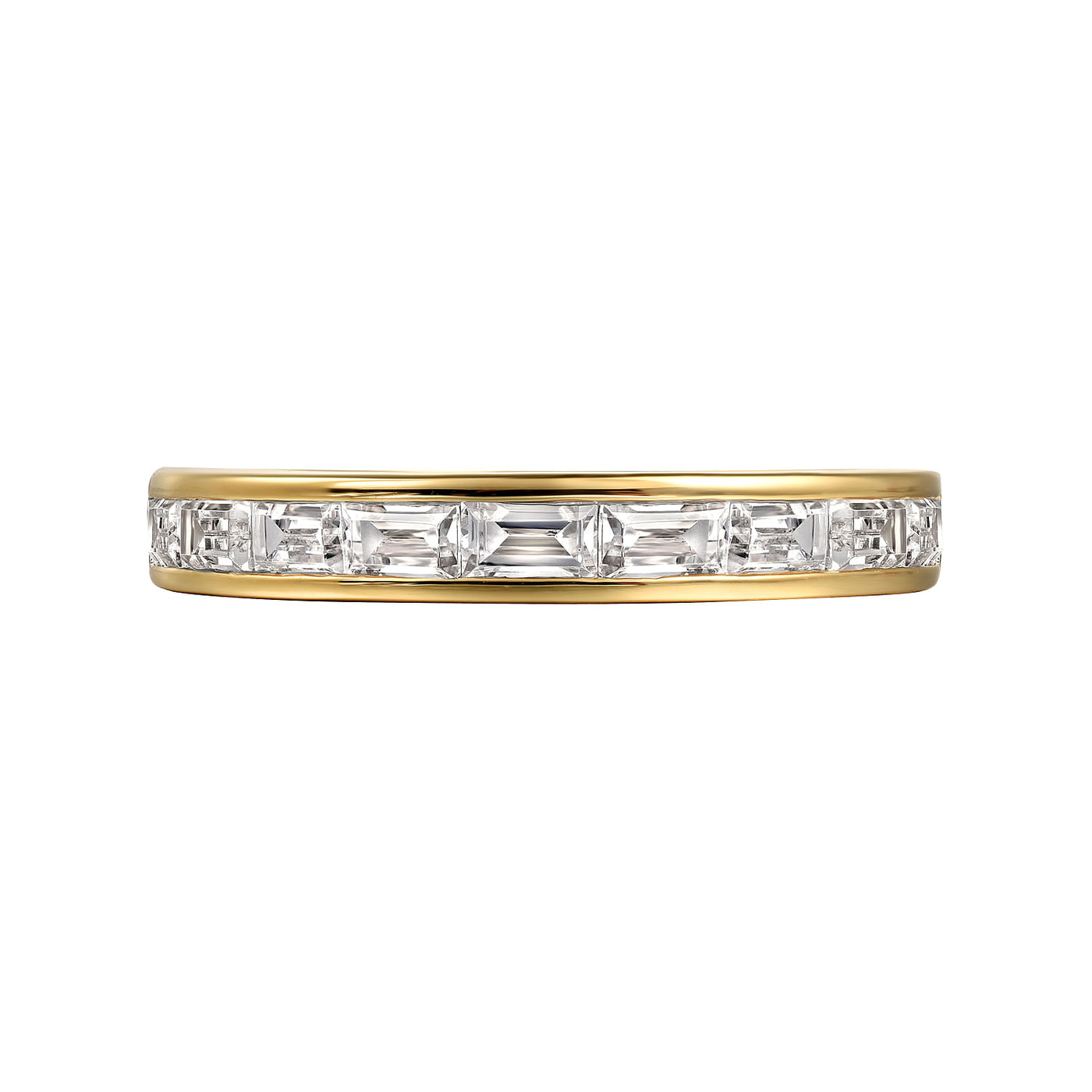 Baquette Diamond Band in Yellow Gold by Gabriel & Co.