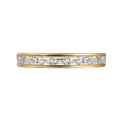 Baquette Diamond Band in Yellow Gold by Gabriel & Co.