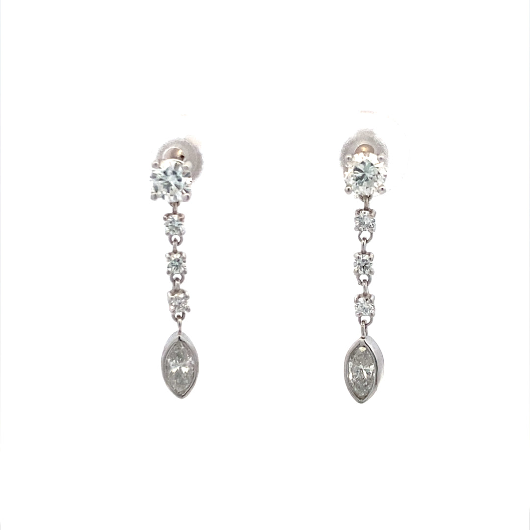 Beeghly & Co. 14 Karat 3/4 CTW Diamond Droplet Earrings