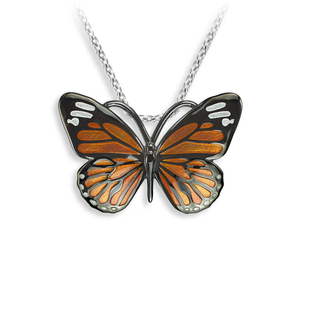 Nicole Barr Silver Monarch Butterfly Pendant NN0549A-BR