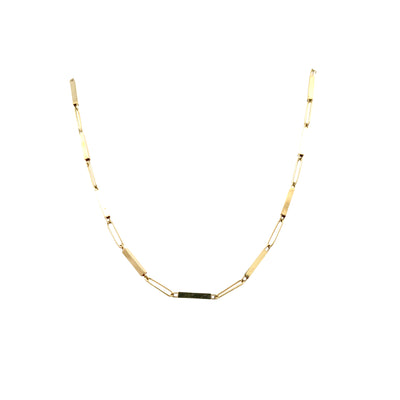 ESTATE Fancy Link Necklace in Yellow Gold