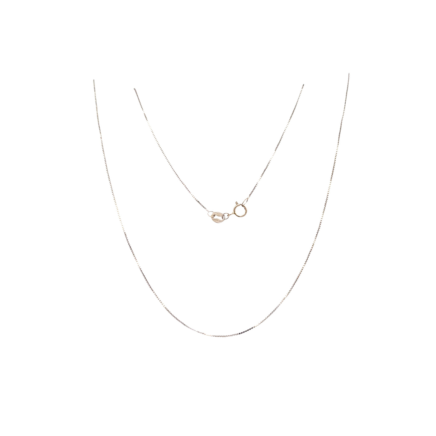 ESTATE 18" Box Chain in White Gold