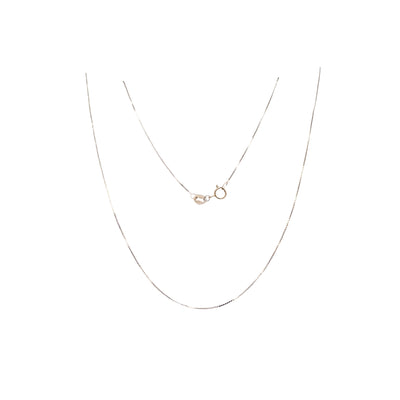 ESTATE 18" Box Chain in White Gold