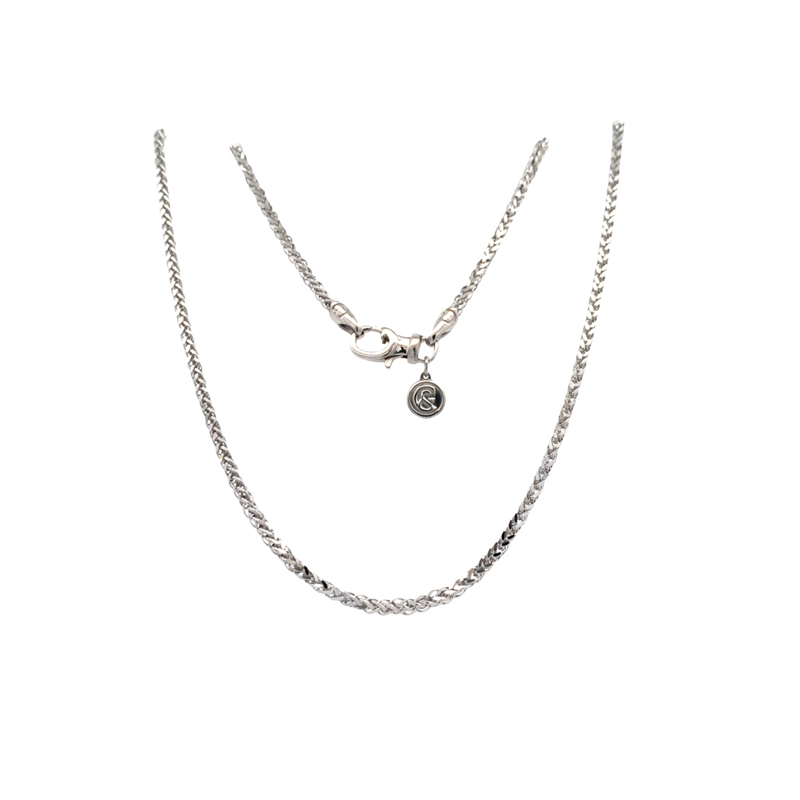 22" Men's Wheat Chain in SIlver by Gabriel & Co.